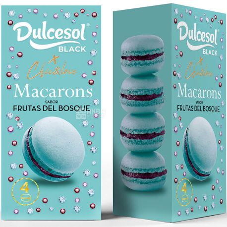 Dulcesol Macarons, 80 g, pasta pasta with berries