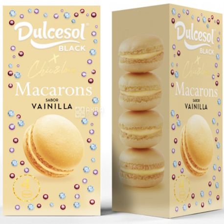 Dulcesol Macarons, 80 g, pasta pasta with vanilla