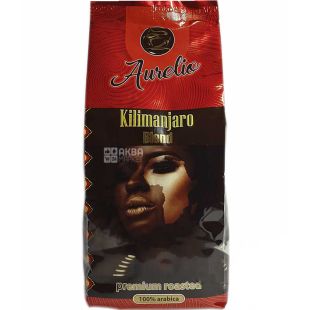 Aurelio Kilimanjaro, 453 г, Кава в зернах середнього обсмаження Ауреліо, 100% арабіка