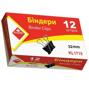 Klerk, 12 шт., биндеры, С черным покрытием, № 32, м/у