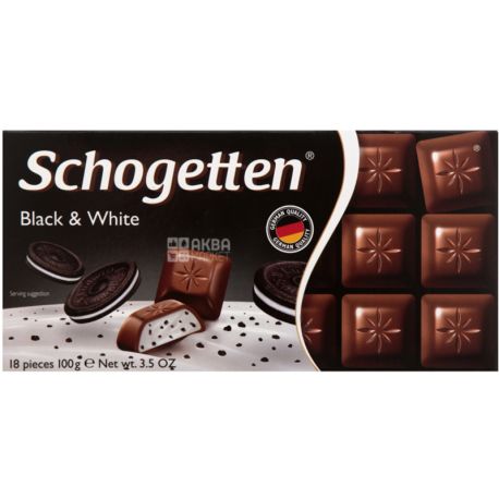 Schogetten, Black and White, 100 г, Шоколад черный с белым