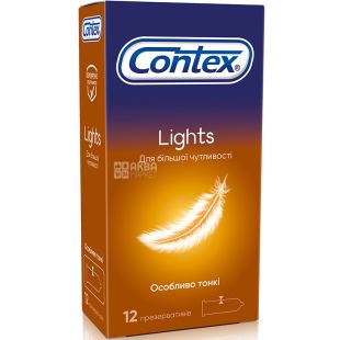 Contex, Light, 12 шт., Презервативы ультратонкие