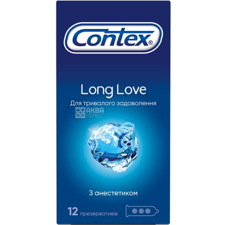 Contex Long Love, 12 шт., Презервативы для длительного удовольствия