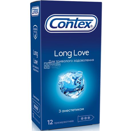 Contex Long Love, 12 шт., Презервативы для длительного удовольствия