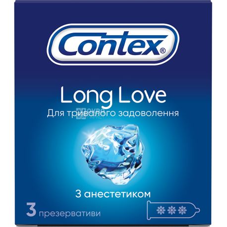 Contex, Long Love, 3 шт., Презервативи для тривалого задоволення