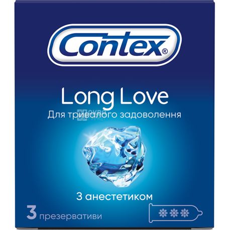 Contex, Long Love, 3 шт., Презервативы для длительного удовольствия