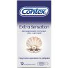 Contex, Extra Sensation, 12 шт., Презервативи ребристі