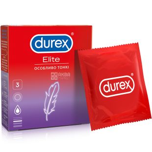 Dureх, Elite, 3 шт., Презервативи ультратонкі