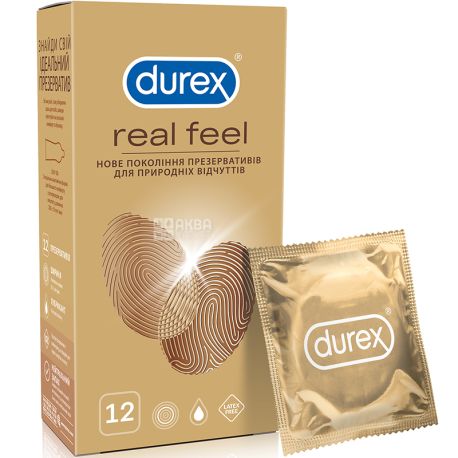 Dureх, Real Feel, 12 шт., Презервативы, Естественные ощущения