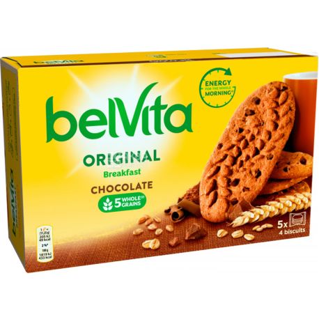 Belvita, Chocolate, 225 г, Печиво з шоколадом, до сніданку