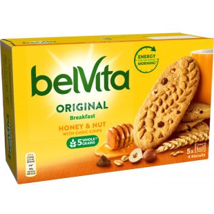 Belvita, Honey and nut, 225 г, Бельвіта До сніданку, Печиво з медом і горіхами