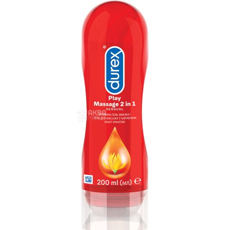 Durex, Play Massage 2 in 1 Sensual, 200 мл, Інтимний гель-змазка, з іланг-ілангом