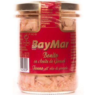 BayMar Tonno all’Olio di girasole, 190 г, Филе тунца,  в растительном масле