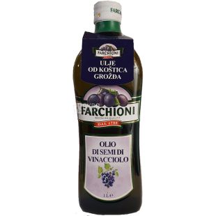 Farchioni, Olio di semidi vinacciolo, 1 л, Масло виноградной косточки, рафинированное