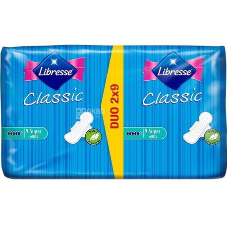 Libresse Classic Ultra Super Clip Soft, 18 шт., Прокладки гігієнічні, 5 крапель
