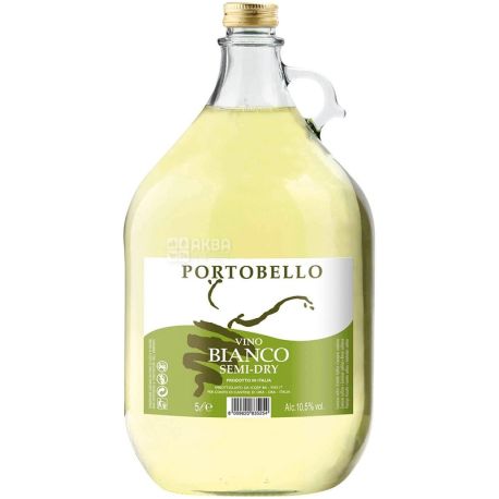 Portobello, IL Gran Paese, Вино біле напівсухе, 5л