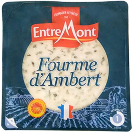 Entremont, Fourme d'Ambert, 150 г, М'який сир Фурм Д'Амбер, з цвіллю, 50%