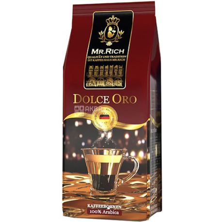 Mr.Rich, Dolce Oro, 1 кг, Кофе Мистер Рич, средней обжарки, в зернах