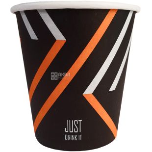 Just drink it, Бумажные стаканчики с принтом, 110 мл, 50 шт., D 65