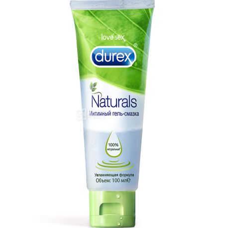 Durex, Naturals, 100 мл, Интимный гель-смазка, без запаха