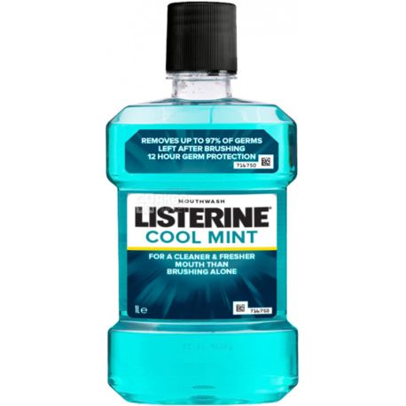 Listerine Expert Cool Mint, 1 л, Жидкость для полоскания рта, Защита десен