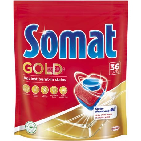 Somat, Gold, 36 шт., Таблетки для посудомийної машини