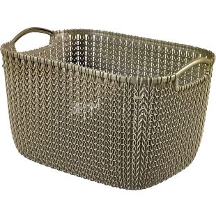 Curver, Knit, 19 л, Кошик з ручками, пластиковий, коричневий