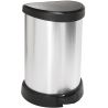Curver Bin, 15 л, Мусорное ведро с педалью, металлическое, серебристое
