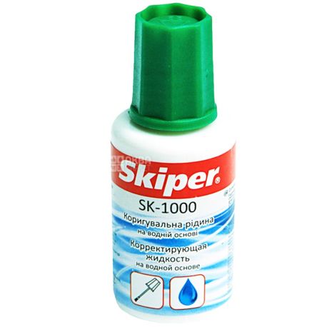 Skiper, 20 мл, жидкость корректирующая, С кисточкой, ПЭТ