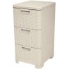 Curver, Rattan Style, Chest of drawers 3 x 14 l, plastic, assorted