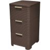 Curver, Rattan Style, Chest of drawers 3 x 14 l, plastic, assorted