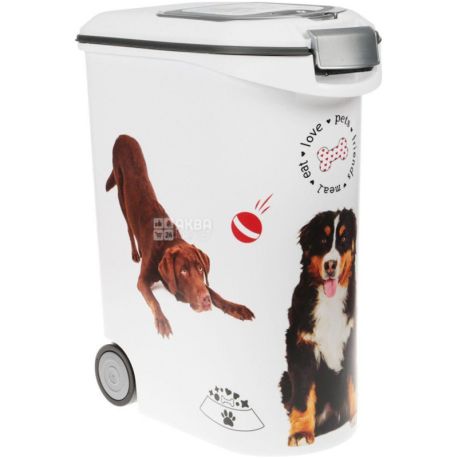 Curver, 20 kg, Food container on wheels, Dogs, assorted