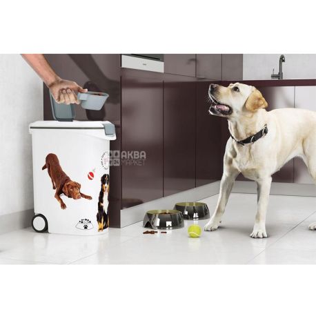 Curver, 20 kg, Food container on wheels, Dogs, assorted