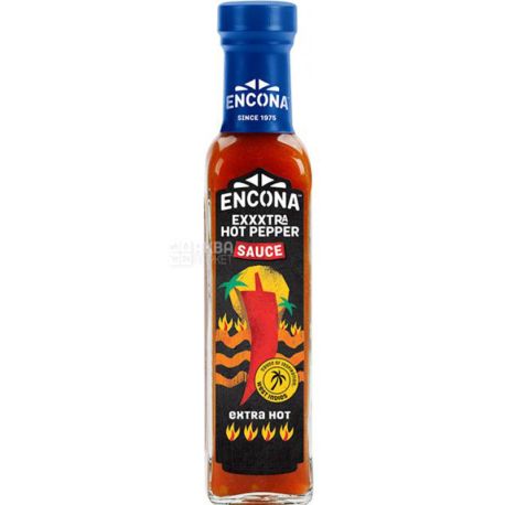 Encona Extra Hot Pepper, 142 мл, Соус, Карибський Екстра, гострий перцевий