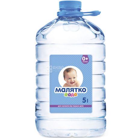 Малятко, 5 л, Вода дитяча негазована, з перших днів життя, ПЕТ