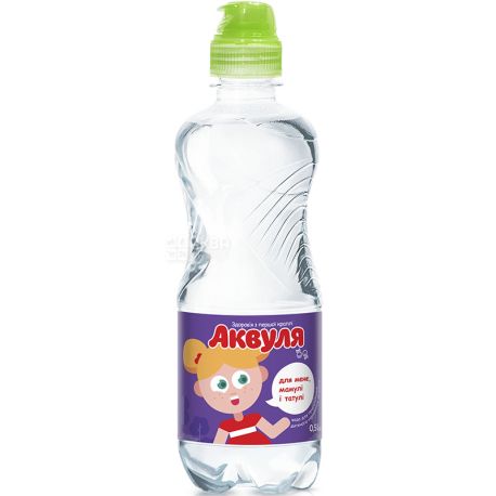 Akvulya 0.5 liters, non-carbonated water for children, PET, PAT