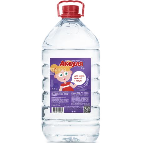 Akvulya 6 l, Water for children non-carbonated PET, PAT
