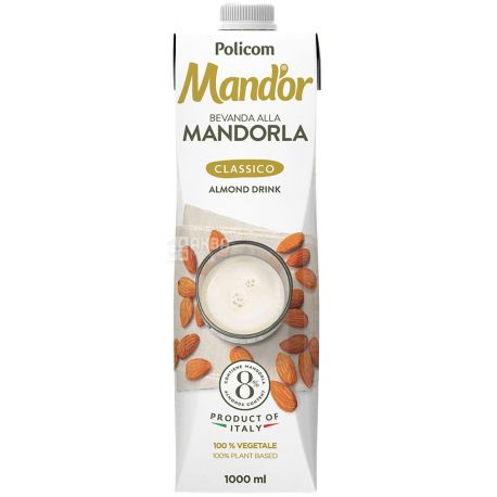 Mand`or Classic, 1 л, Мандор, Миндальное молоко