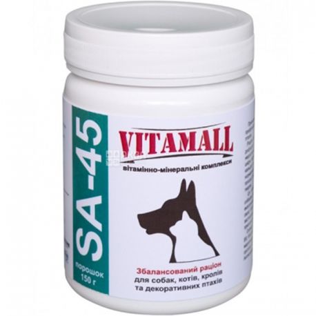 VitamAll SA-45, 150 g, Vitamin and mineral complex, for cats and dogs