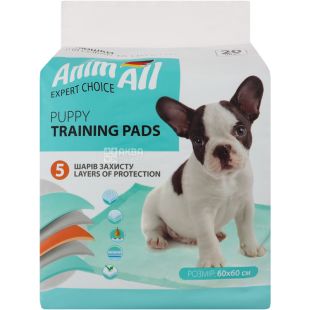 AnimAll, 20 шт., Пелюшки для собак, одноразові, 60 х 60 см