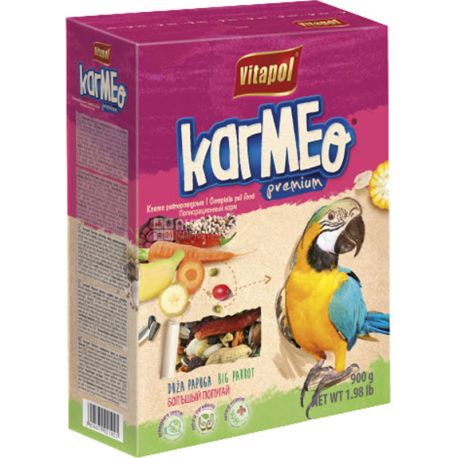 Vitapol Karma Premium, 900 г, Корм для крупных попугаев