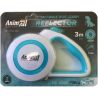 AnimAll Reflector, 3 м, Поводок-рулетка, размер S, до 15 кг, бело-голубой