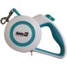 AnimAll Reflector, 5 м, Повідок-рулетка, розмір М, до 25 кг, біло-блакитний