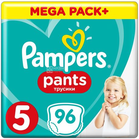 Pampers Pants Junior, 96 шт., Памперс, Підгузки-трусики, Розмір 5, 12-17 кг
