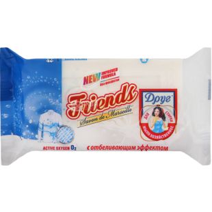 Друг, Friends, 125 г, Мило господарське, з ефектом відбілювання, без фосфатів