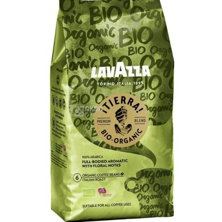 Lavazza, Tierra, 1 кг, Кава Лавацца середнього обсмаження, в зернах