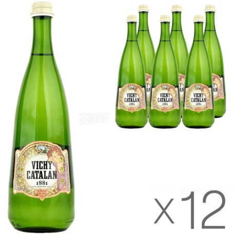 Vichy Catalan 1881, Упаковка 12 шт х 0,75 л, Вода термальна, природної газації, скло