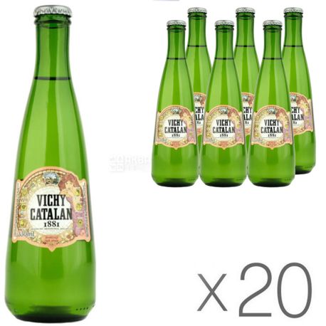 Vichy Catalan 1881, Упаковка 20 шт., х 0,33 л, Вода термальна, природної газації, скло