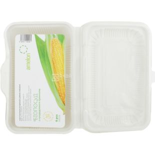 Amelon, 6 шт., Набор ланч-боксов, односекционных, глубоких, с кукурузного крахмала