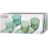LSA international, Gems, 4 шт. х 310 мл, Набір тамблерів нефритового кольору, скло